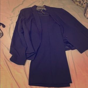 Dressy blue women’s blazer and pant